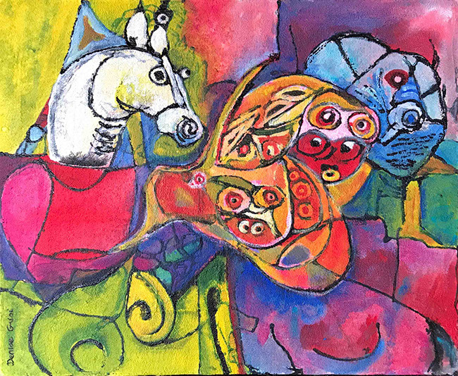 dripping,outsider art,art singulier, denise grisi,